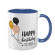 Чашка до Дня Народження, синя з принтом - Happy Birthday to you 6.1.21 фото