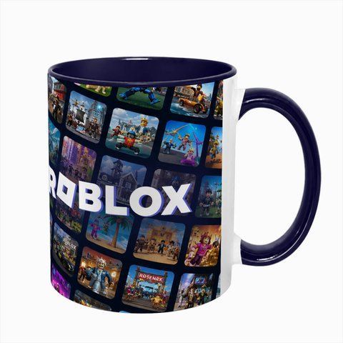 Чашка Роблокс, темно-синяя с принтом - roblox logo 5.0.5.17 фото