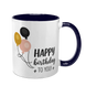Чашка до Дня Народження, темно-синя з принтом - Happy Birthday to you 6.1.21 фото