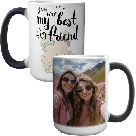 Чашка для Подруги, Хамелеон велика 420 мл з Фото та принтом - You are my Best Friend 1.21.35-F фото