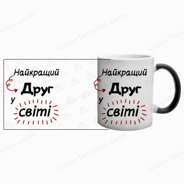 Кружка Другу, хамелеон с принтом: Лучшему в мире 1.22.7-F фото