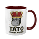 Чашка для Батька, бордова з принтом - Тато голова родини 1.2.85 фото