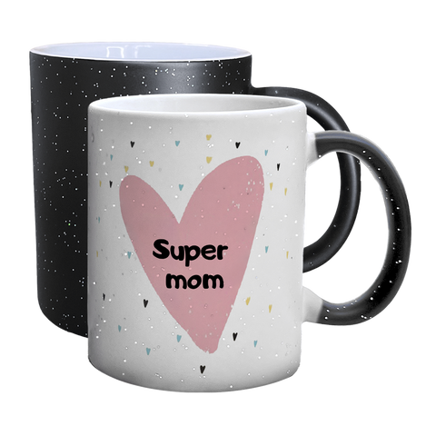 Чашка для Мамы, хамелеон с блестками, с принтом - Super Mom 1.1.32 фото