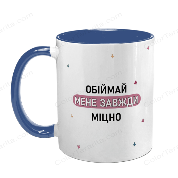 Чашка для Мами, синя з принтом: Зроблено тобою 1.1.16-F фото