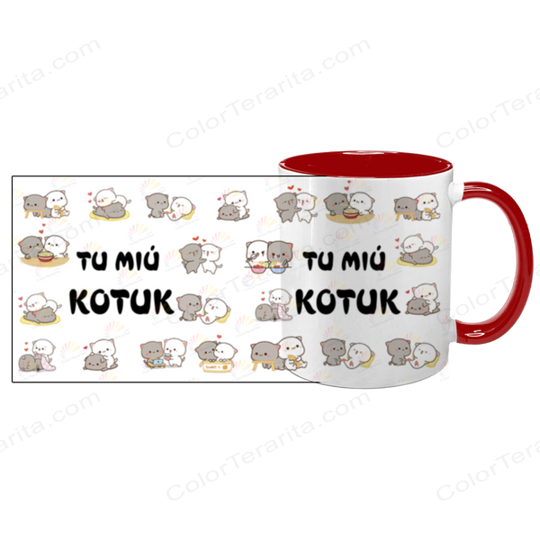 Чашка червона з принтом для Коханого: Ти мій котик 2.2.9 фото