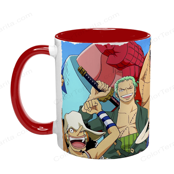 Чашка аниме, красная с принтом - Ван Пис (One Piece) 5.0.2.23 фото
