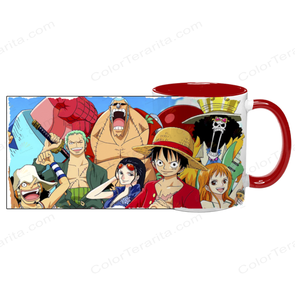 Чашка аниме, красная с принтом - Ван Пис (One Piece) 5.0.2.23 фото