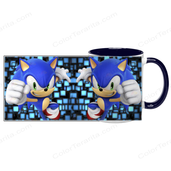 Чашка темно-синя з принтом: SONIC 5.10 фото