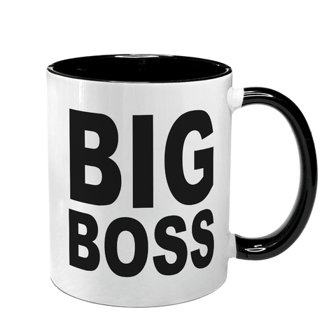 Чашка чорна з принтом - Big BOSS 8.1.17 фото