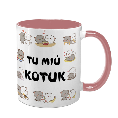 Чашка рожева з принтом для Коханого: Ти мій котик 2.2.9 фото