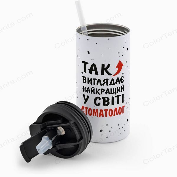 Термочашка Стоматологу, белая 450мл: так выглядит 8.4.10-450TW фото