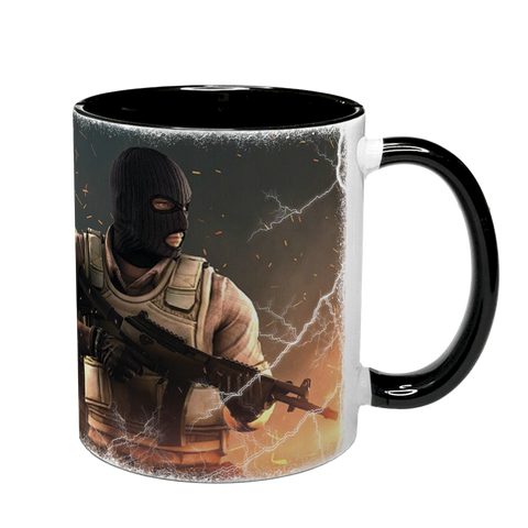 Чашка черная с принтом - Strike: Global Offensive 5.18 фото