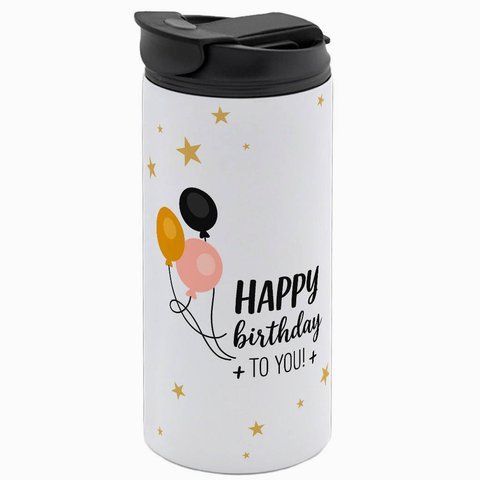 Термокружка до ДН, біла 450мл: Birthday to you 6.1.21-450TW фото