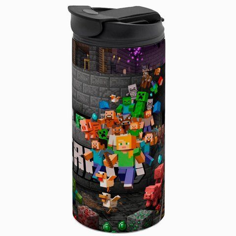 Термокружка Minecraft, біла 450мл FULL: майнкрафт 5.0.4.14-450TW-FULL фото