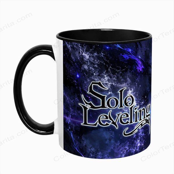 Чашка аниме, черная с принтом - Сон Джин У (Sung Jin-Woo) &ndash; Solo Leveling (Я стал сильнейшим в мире) 5.0.2.42 фото