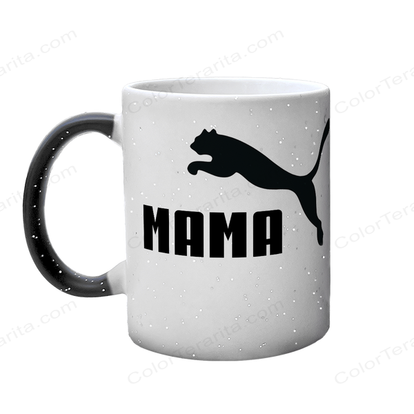 Чашка для Мамы, хамелеон с блестками, с принтом - Мама 1.1.43 фото