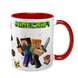 Чашка Minecraft, червона з принтом: Дудли майнкрафт 5.0.4.8 фото