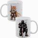Парні чашки білі з принтом: Киця і лицар Knight Kitten 3.1.40-P фото