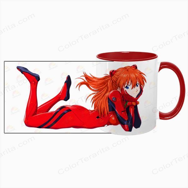 Чашка аніме, червона з принтом - Аска - Евангелион ( Evangelion ) 5.0.2.5 фото