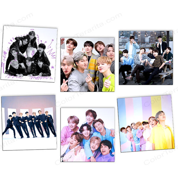Магниты K-POP BTS 96х96mm Комплект 6шт MG-0010 фото