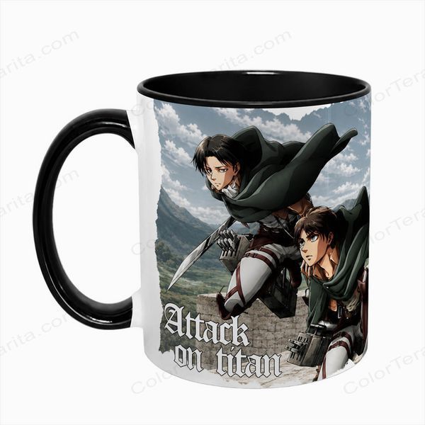 Чашка аніме, чорна з принтом - Корпус розвідників - Атака Титанів ( Attack on Titan ) 5.0.2.19 фото