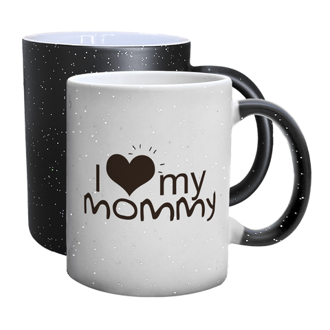 Чашка для Мамы, хамелеон с блестками, с принтом - I love my mommy 1.1.30 фото