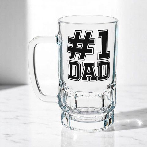 Келих для Батька, 0,55л пивний, прозорий з принтом - №1 DAD 1.2.51-055KS фото