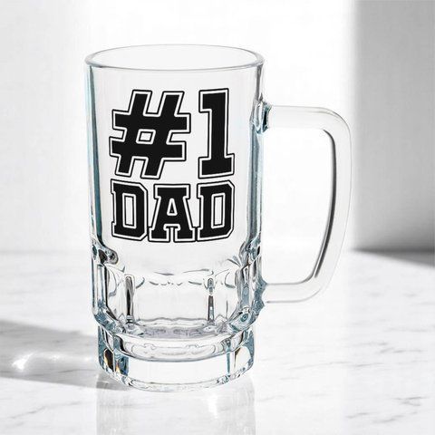 Келих для Батька, 0,55л пивний, прозорий з принтом - №1 DAD 1.2.51-055KS фото