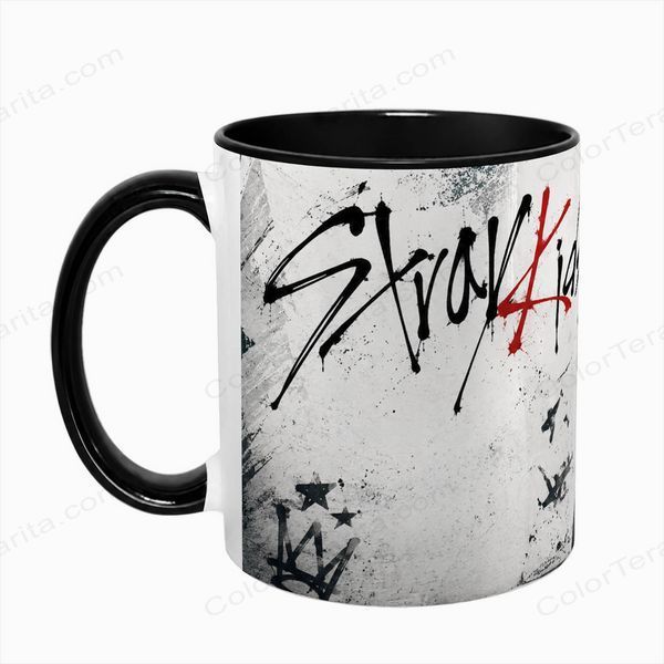 Чашка Stray Kids, черная с принтом - k-pop 5.0.3.1 фото