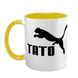 Чашка для Татуся, жовта з принтом: TATO (з пумою) 1.2.11 фото 2