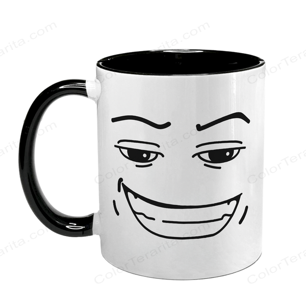 Чашка Roblox, черная с принтом: Лица Roblox 2 5.0.5.3 фото
