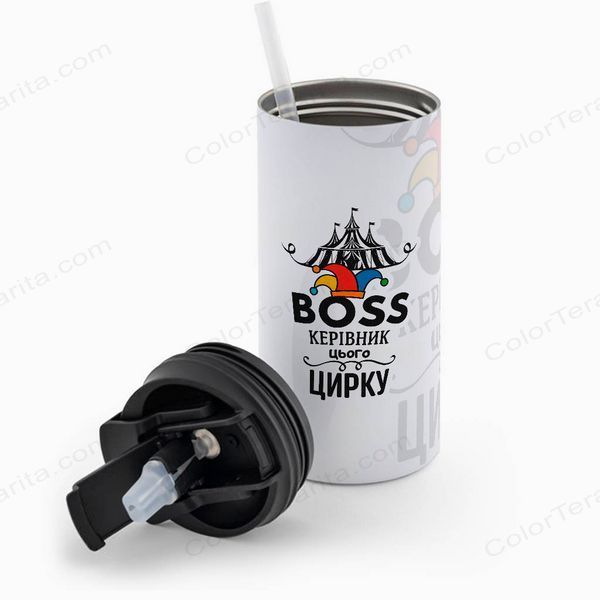 Термокружка біла 450мл: BOSS цього цирку 8.1.15-450TW фото