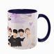 Чашка Stray Kids, темно-синяя с принтом - k-pop 5.0.3.6 фото