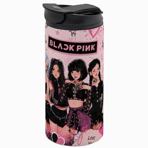 Термокружка BLACKPINK, біла 450мл FULL: БлекПінк к-поп 5.0.3.19-450TW-FULL фото