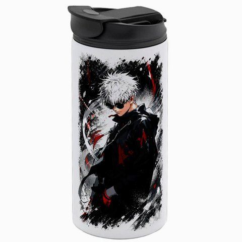 Термочашка Jujutsu Kaisen, белая 450мл: Сатору Годжо 5.0.2.28-450TW фото