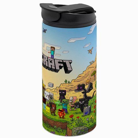 Термокружка minecraft, біла 450мл FULL: герої майнкрафт 5.0.4.15-450TW-FULL фото