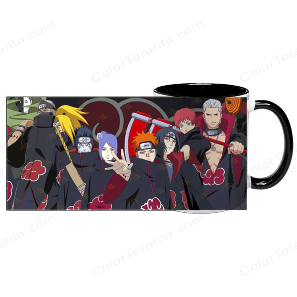 Чашка аніме, чорна з принтом - Акацукі (Akatsuki) - Naruto 5.0.2.32 фото