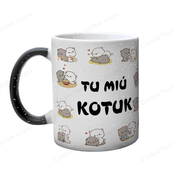 Чашка хамелеон блестки для Любимого: Ты мой котик 2.2.9 фото