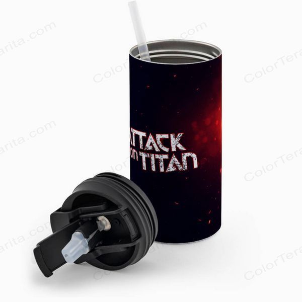 Термочашка Attack on Titan, белая 450мл FULL: Микаса 5.0.2.17-450TW-FULL фото