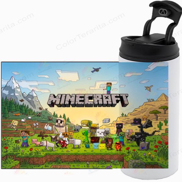 Термокружка minecraft, біла 450мл FULL: герої майнкрафт 5.0.4.15-450TW-FULL фото
