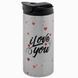 Термокружка для Коханих, гліттер сріб 450: I Love You-LOVE 2.3.21-450TM фото