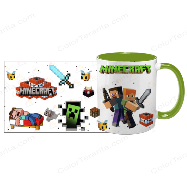 Чашка Minecraft, салатова з принтом: Дудли майнкрафт 5.0.4.8 фото
