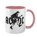 Чашка рожева з принтом - AC-DC 5.63 фото