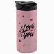 Термокружка для Коханих, гліттер рож. 450: I Love You-LOVE 2.3.21-450TM фото
