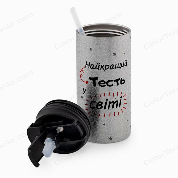 Термочашка для Тестя, глиттер сереб. 450: для Тестя 1.16.9-450GS фото