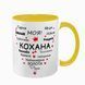 Чашка для Коханої, жовта з принтом: Серце слів 2.1.2-F фото