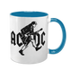 Чашка блакитна з принтом - AC-DC 5.63 фото