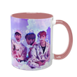 Чашка BTS, розовая с принтом - k-pop 5.0.3.9 фото