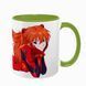 Чашка аніме, салатова з принтом - Аска - Евангелион ( Evangelion ) 5.0.2.5 фото