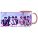 Чашка BTS, розовая с принтом - k-pop 5.0.3.9 фото 3